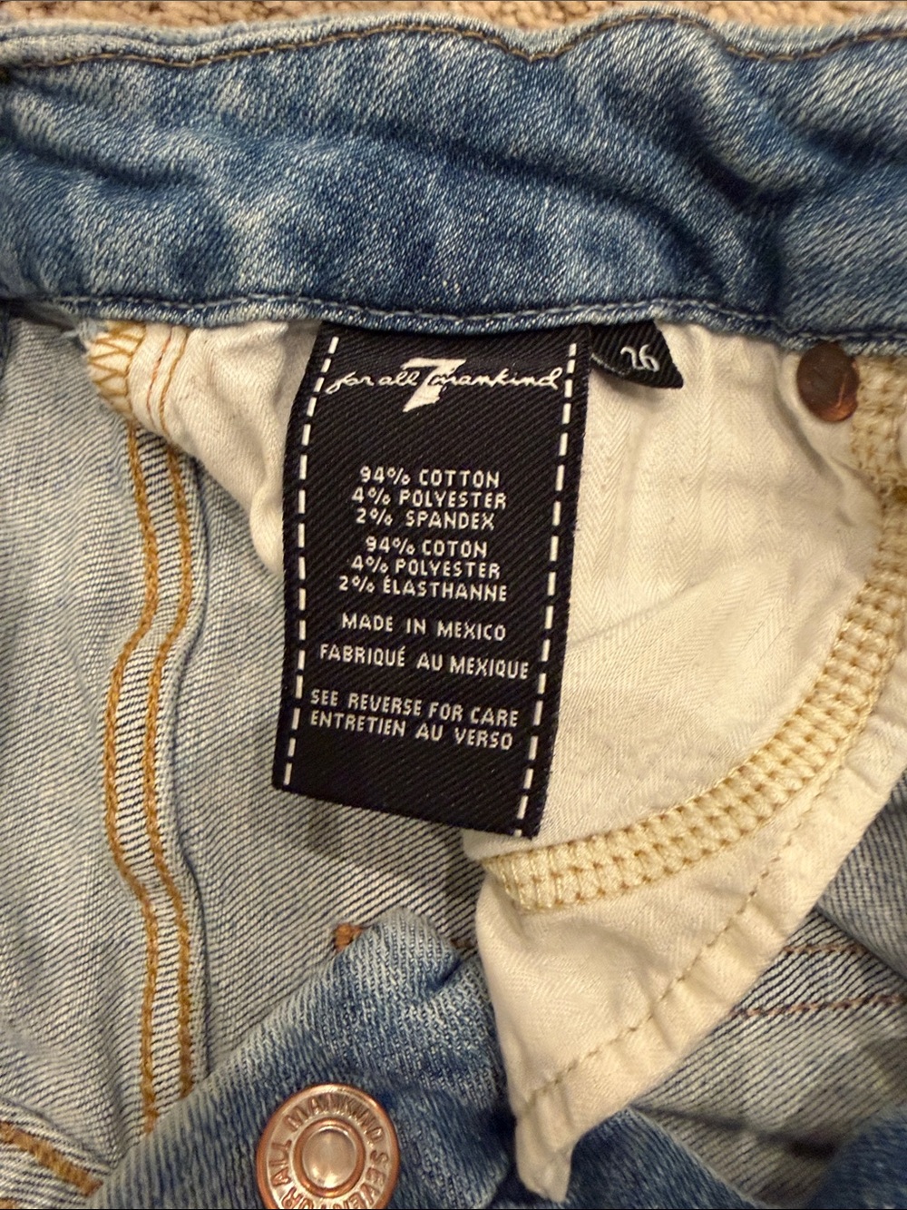 7 For All Mankind Men’s Light Blue Skinny Jeans